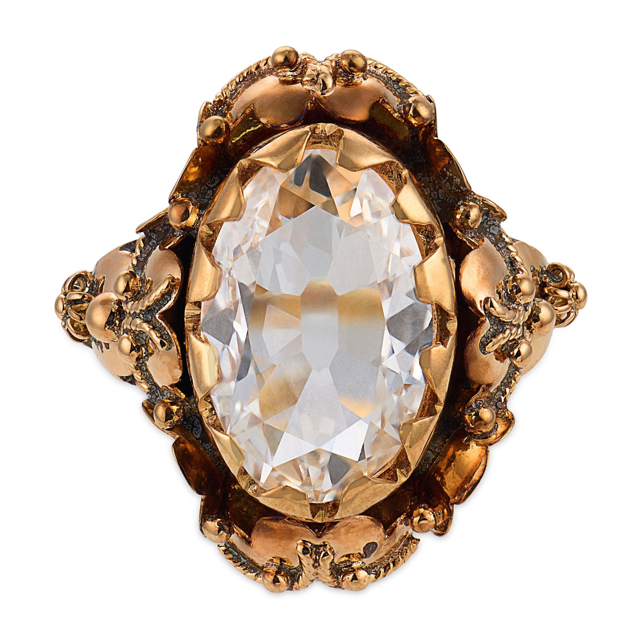 Victorian GIA 4.01 carat oval cut diamond 18k yellow gold ring
