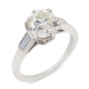 Art Deco GIA 1.90 carat old mine cut diamond platinum engagement ring