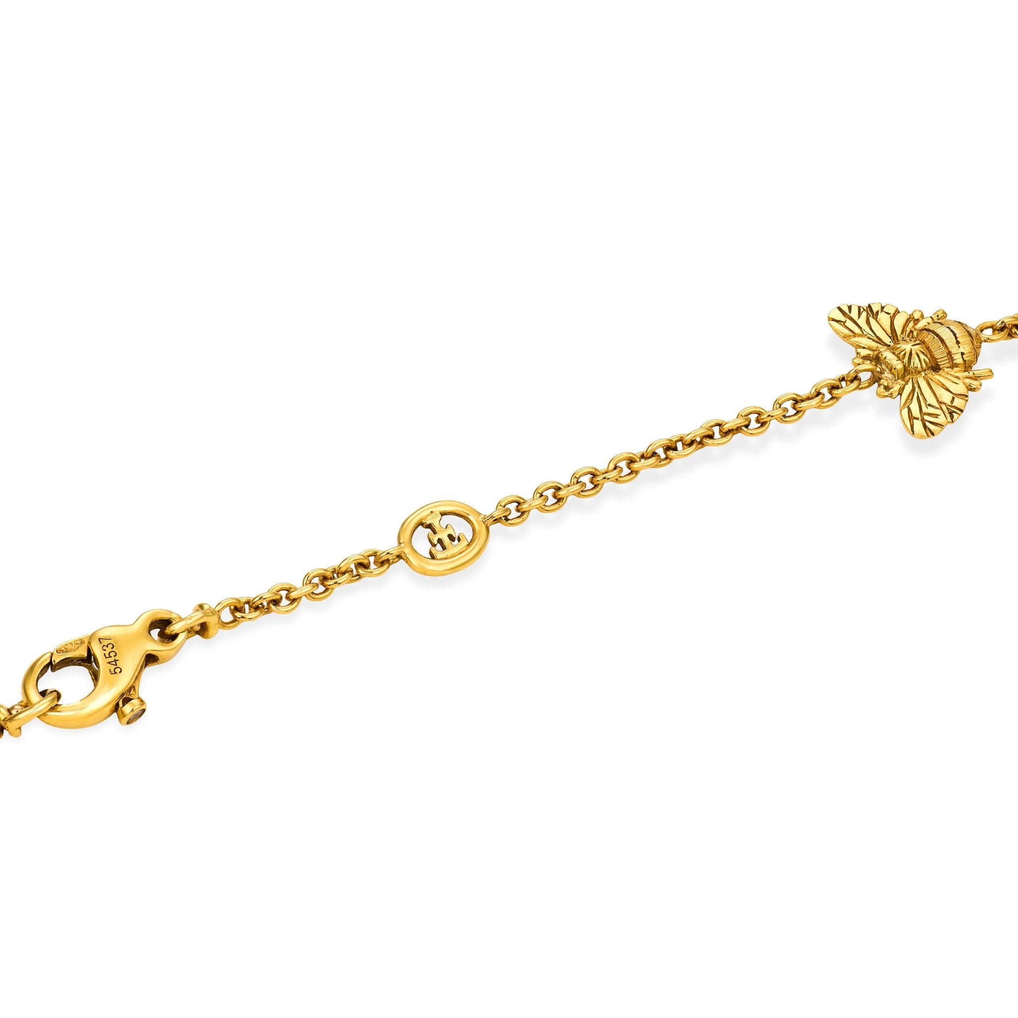 Vintage diamond 18k yellow gold butterfly necklace