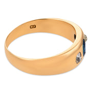 Austrian antique sapphire diamond 14k gold band