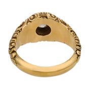 Edwardian old European cut diamond 14k yellow gold ring