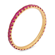 Lugano ruby 18k yellow gold eternity band
