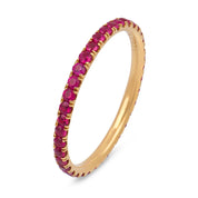Lugano ruby 18k yellow gold eternity band