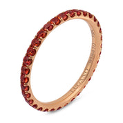 Lugano Mandarin Garnet 18k rose gold eternity band