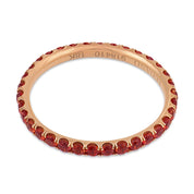 Lugano Mandarin Garnet 18k rose gold eternity band