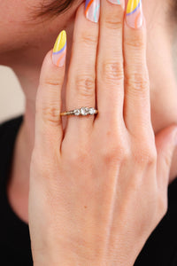 Victorian Era Three-Stone Gold Ring