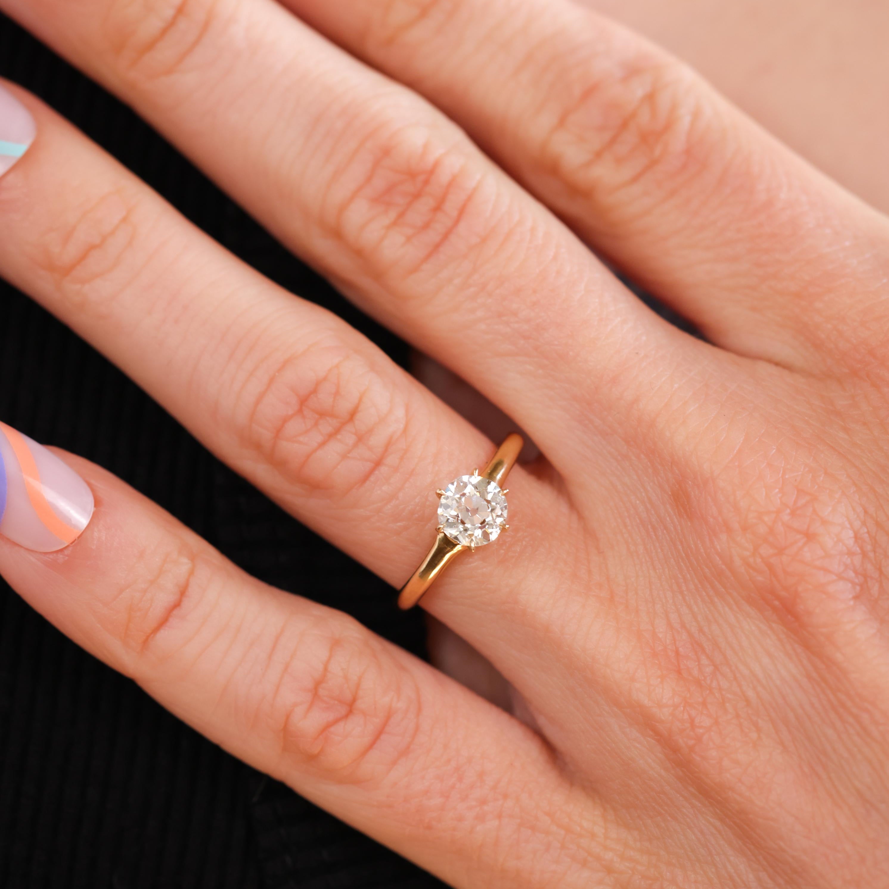 Victorian Diamond Solitaire Ring