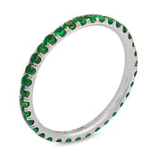 Lugano tsavorite garnet 18k white gold eternity band