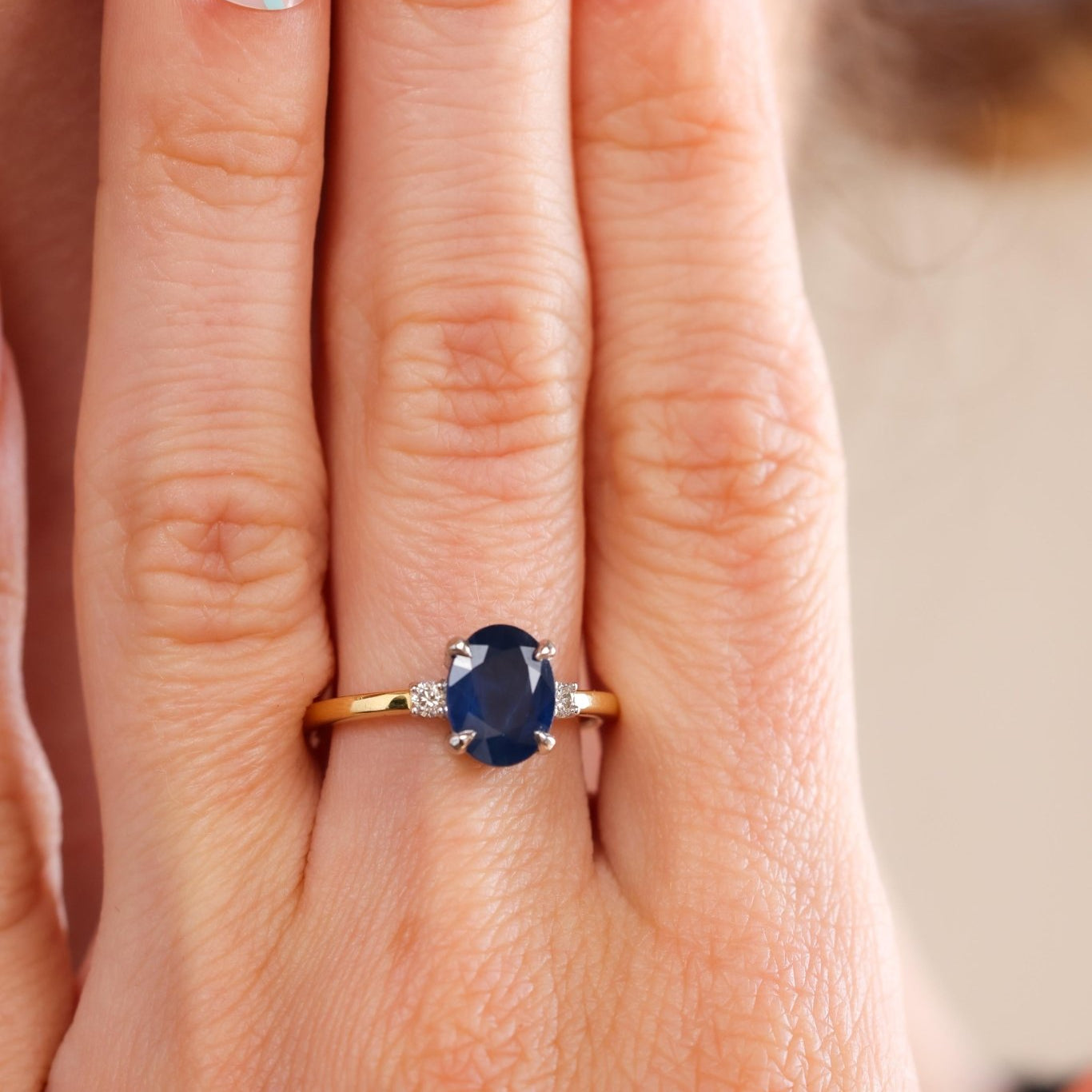 Sapphire and Diamond Ring