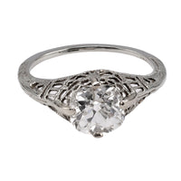 Art Deco GIA 1.68 Carat Old Mine Cut Diamond Ring