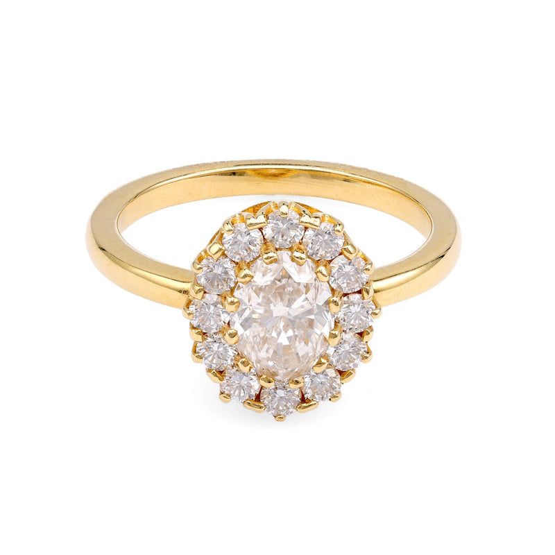 Victorian-Inspired Diamond Halo Ring