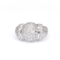 Diamond 14k White Gold Dome Ring