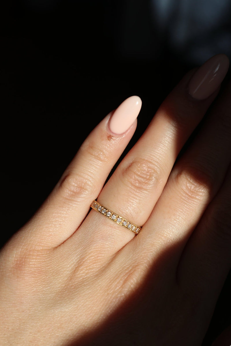 Diamond 18k Yellow Gold Eternity Band