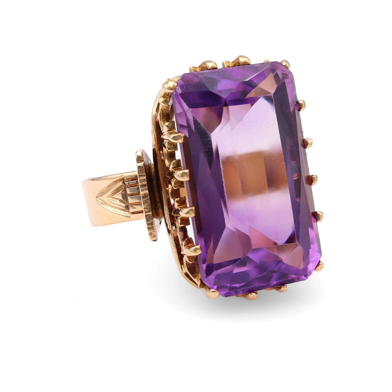 Edwardian Amethyst 14k Yellow Gold Ring