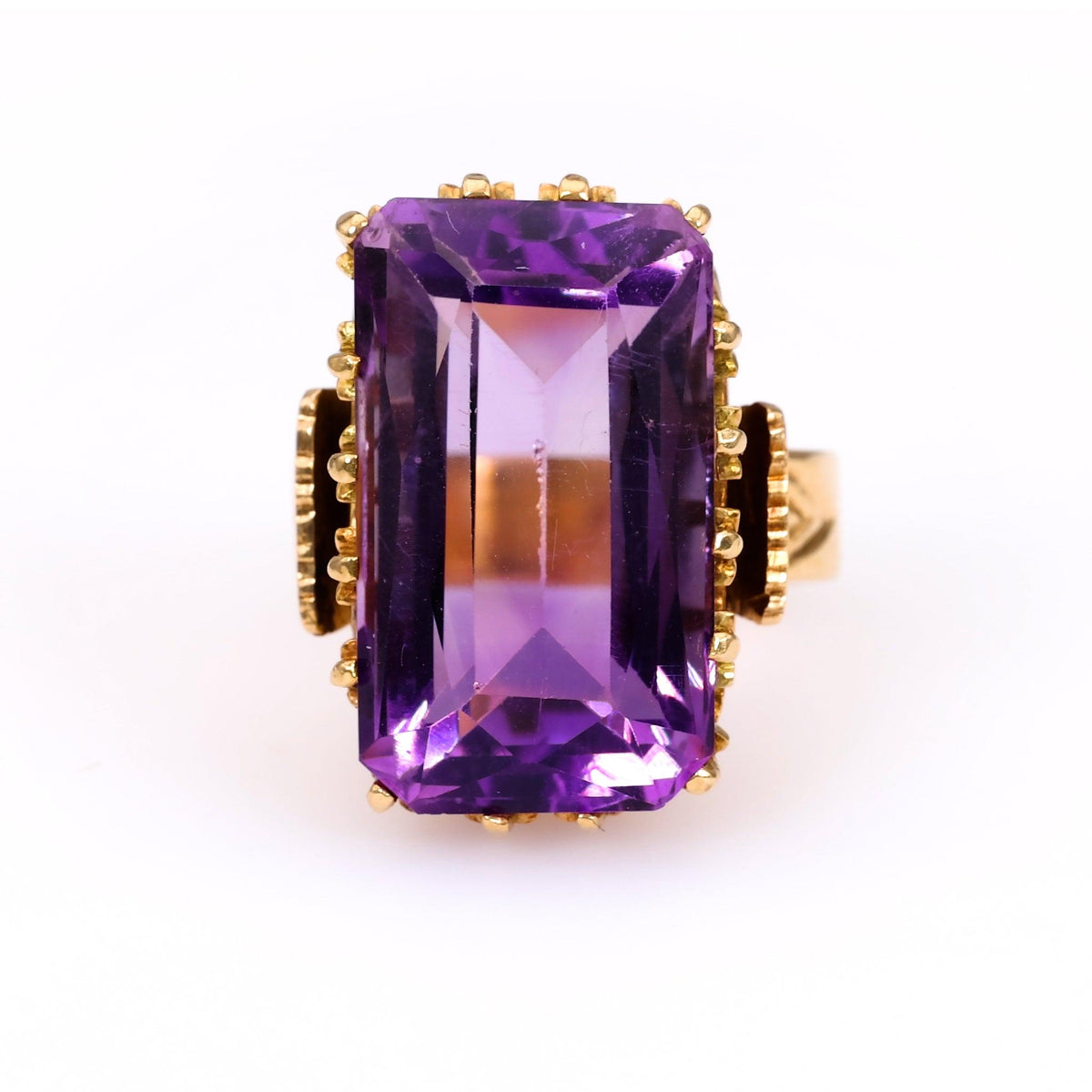 Edwardian Amethyst 14k Yellow Gold Ring