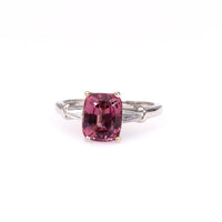 Mid-Century 2.51 Carat Spinel Diamond Platinum Ring