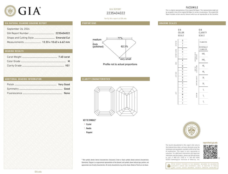 French GIA 7.4 Carat Asscher Cut Diamond 18K Yellow Gold Engagement Ring