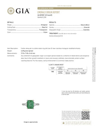 GIA 3.09 carat Colombian emerald diamond platinum ring