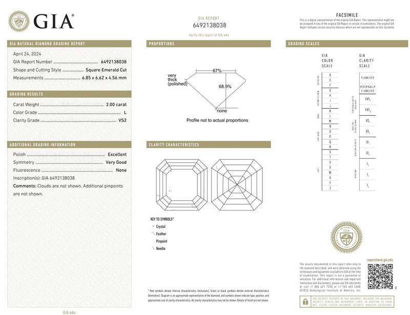 GIA 6.02 carat total weight Asscher cut diamond 18k yellow gold three stone ring