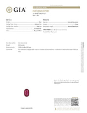 Vintage GIA 2.03 carat Burma ruby diamond platinum ring