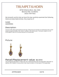 Victorian amethyst 18k yellow gold earrings