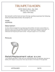 Art Deco GIA 1.37 carat old European cut diamond platinum engagement ring