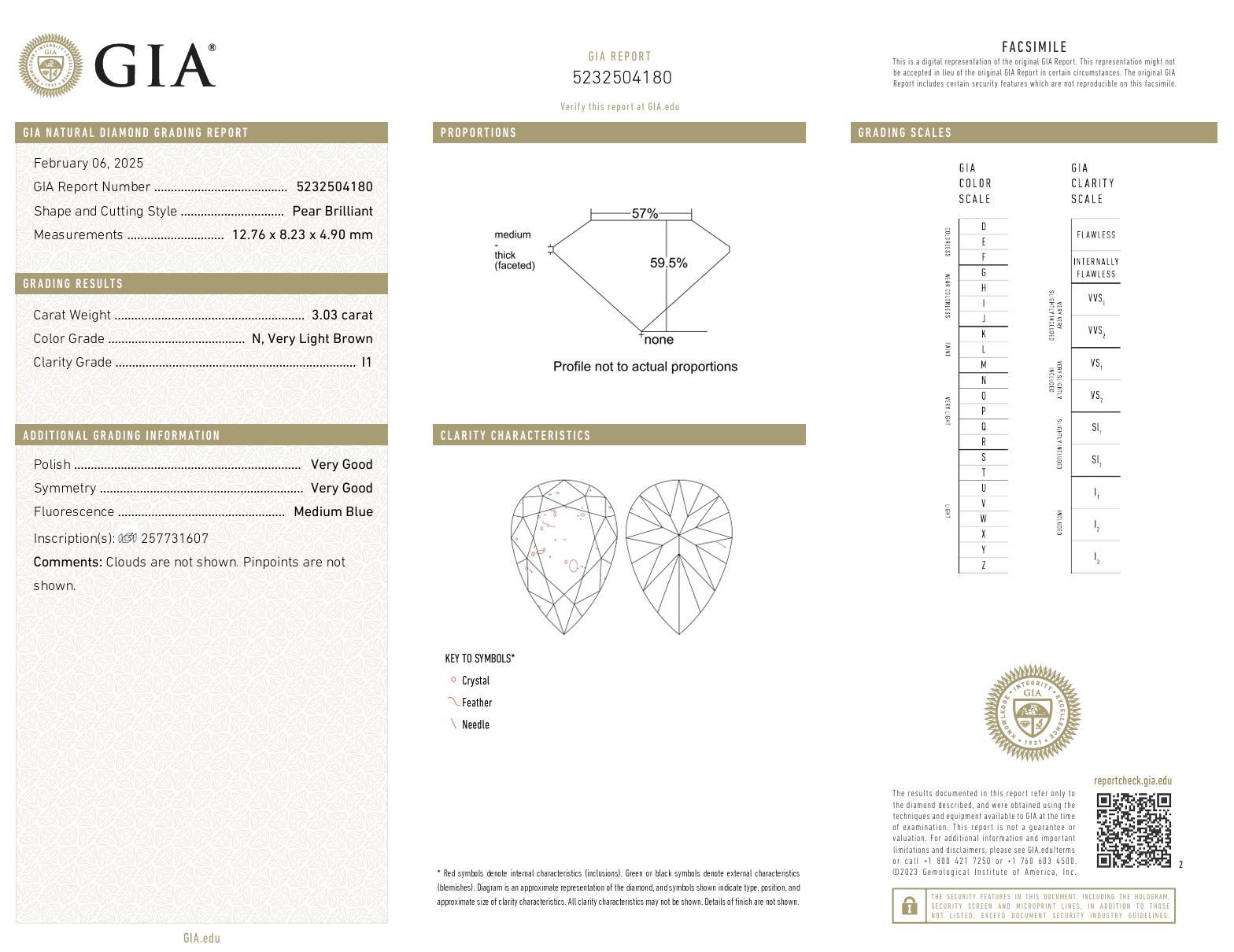 GIA 3.03 carat pear shape diamond 18k rose gold solitaire ring