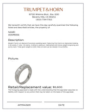 Modern Carré cut diamond platinum five stone wedding band