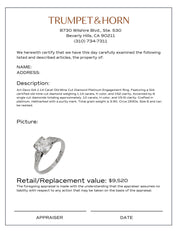 Art Deco GIA 1.14 carat old mine cut diamond platinum engagement ring