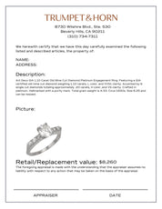 Art Deco GIA 1.10 carat old mine cut diamond platinum engagement ring