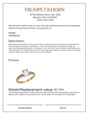 French GIA 1.18 carats old mine cut diamond 18k yellow gold engagement ring