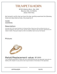 Victorian GIA 1 carat diamond 14k rose gold engagement ring