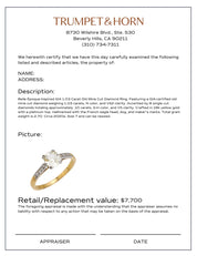 French GIA 1.03 carat old mine diamond 18k yellow gold engagement ring