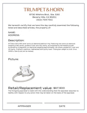 Art Deco GIA 2.56 carat carré cut diamond platinum engagement ring