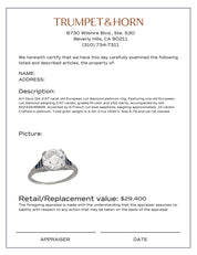 Art Deco GIA 2.67 carat old European diamond sapphire platinum engagement ring