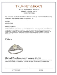 Art Deco GIA 1.01 carat old mine cut diamond platinum engagement ring