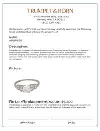 Edwardian diamond platinum engagement ring