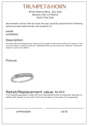 Art Deco diamond platinum wedding band