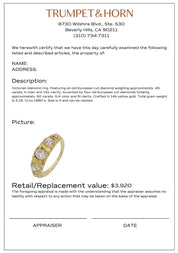 Victorian diamond 14k yellow gold 5 stone ring