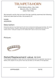 Edwardian diamond 18k yellow gold wedding band