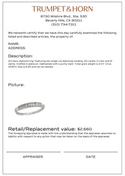 Art Deco diamond platinum wedding band