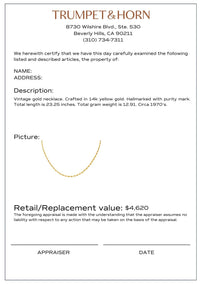 Vintage 14k yellow gold mariners chain necklace