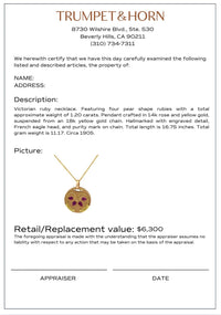 Victorian ruby 14k yellow and rose gold locket pendant necklace