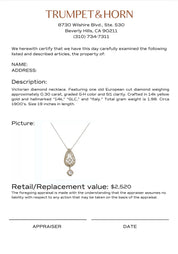 Victorian diamond 14k yellow gold necklace