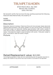 Edwardian 2.20 carat total weight diamond platinum necklace
