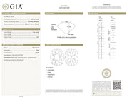 GIA 1.54 carat old mine cut diamond 18k gold engagement ring