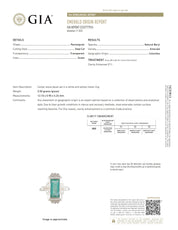 Art Deco GIA 2.10 carat Colombian emerald 18k white gold ring