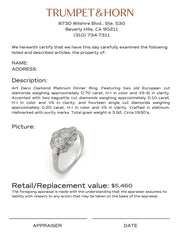 Art Deco diamond platinum dinner ring