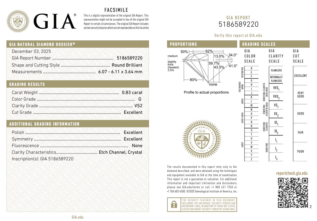 Vintage GIA 0.83 carat diamond 18k yellow gold engagement ring