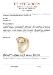 Vintage 1.20 carat diamond 14k yellow gold engagement ring